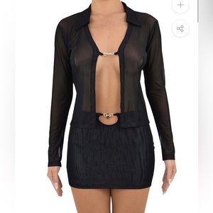 Heart of Sun CELINE MESH BLOUSE AND SKIRT| with tags